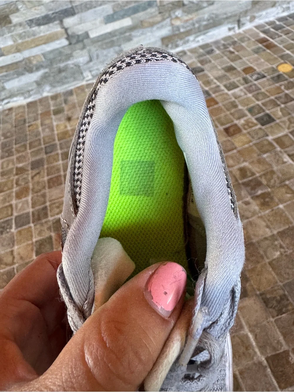 Nike Gray & White Mesh Training Sneakers